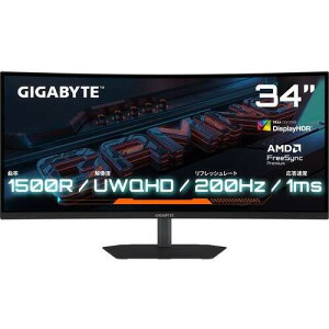 G34WQC2 Gaming Monitor 34C` EgCh(UWQHD 3440x1440) 200Hz SSVApȃpl 1500R