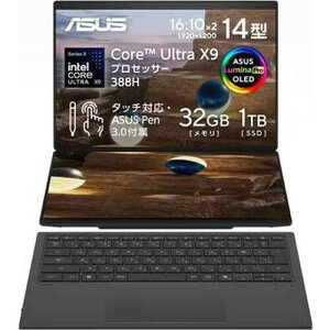 �m�[�gPC Zenbook DUO UX8407AA-X9H321WS [14�^×2 /Core Ultra X9 388H /RAM:32GB /SSD:1TB /Windows 11 Home /Office OP�t /���[�n�[�O���[]