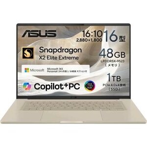 �m�[�gPC Zenbook SORA 16 UX3607OA-GL481BES [16�^ /Snapdragon X2 Elite Extreme /RAM:48GB /SSD:1TB /Windows 11 Home /Office OP�t]