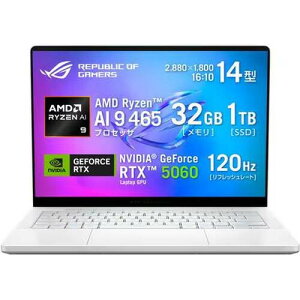 �Q�[�~���O�m�[�g ROG Zephyrus G14 GA403GM-AI9R5060W [14�^ /Ryzen AI 9 465 /RTX5060 /RAM:32GB /SSD:1TB /Windows 11 Home /�v���`�i�z���C�g]