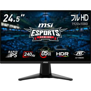MAG 255F X24 24.5�C���` �t��HD �Q�[�~���O���j�^�[ 240Hz 0.5ms(GTG) RapidIPS