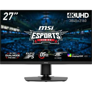 MAG 272URDF E16 27�C���` �Q�[�~���O���j�^�[ 4K160Hz/FHD320Hz RapidIPS 0.5ms(GTG)