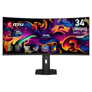 MAG-341CQP-QD-OLED-X28 34�C���` �E���g�����C�h(3440x1440) �Q�[�~���O���j�^�[ 280Hz 0.03ms 1800R �p�ȃp�l��