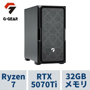 �Q�[�~���OPC G-GEAR GE7A-L261BH/C/CP5 Ryzen7 9800X3D /RTX5070Ti /32GB������ /2TB SSD /WiFi7+BT�Ή��A����d�l