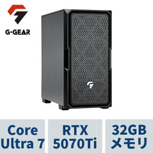 �Q�[�~���OPC G-GEAR GE7J-K257BH/CP2 CoreUltra7 /RTX5070Ti /32GB������ /2TB SSD /WiFi+Bluetooth�Ή�