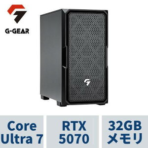 �Q�[�~���OPC G-GEAR GE7J-K257B/CP4 CoreUltra7 /RTX5070 /32GB������ /1TB SSD /WiFi7+Bluetooth�Ή�