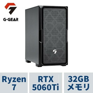 �Q�[�~���OPC G-GEAR GE7A-D257B/NT1 Ryzen7 9800X3D /RTX5060Ti(16GB��) /32GB������ /2TB SSD /WiFi+Bluetooth�Ή�