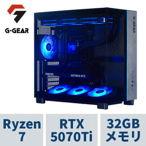 �Q�[�~���OPC G-GEAR�s���[���X GV7A-E261B/R/CP1 Ryzen7 9800X3D /RTX5070Ti /32GB������ /1TB SSD /WiFi7+BT�Ή��A����d�l