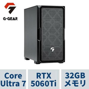 �Q�[�~���OPC G-GEAR GE7J-M261BH/NT3 CoreUltra7 270K Plus /RTX5060Ti(16GB��) /32GB������ /1TB SSD /WiFi7+Bluetooth�Ή�
