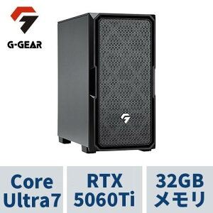 �Q�[�~���OPC G-GEAR GE7J-E261B/NT1 CoreUltra7 270K Plus /RTX5060Ti(8GB��) /32GB������ /1TB SSD /WiFi7+Bluetooth�Ή�
