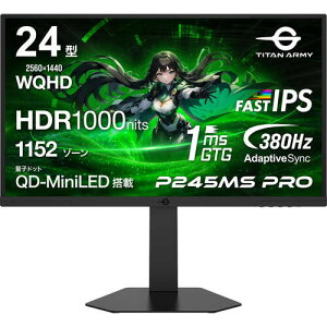 P245MS PRO 24�C���` WQHD(2560x1440) �Q�[�~���O���j�^�[ 380Hz 1ms(GTG) QD-MiniLED