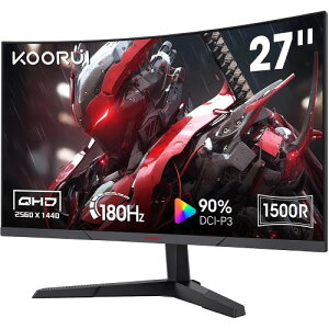 27E6QCA 27�C���` WQHD(2560x1440) �Q�[�~���O���j�^�[ 180Hz 1ms 1500R �p�� FastVA