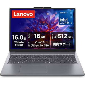 �m�[�gPC IdeaPad Slim 3i 83RS0014JP [16�^ /Core 5 320 /RAM:16GB /SSD:512GB /Windows 11 Home /Office OP�t /���i�O���[]