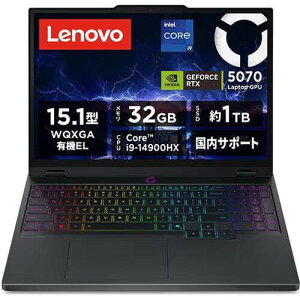 �Q�[�~���O�m�[�g Legion 5i Gen 10 83LY00UVJP [15.1�^ /i9-14900HX /RTX5070 /RAM:32GB /SSD:1TB /Windows 11 Home /�G�N���v�X�u���b�N]