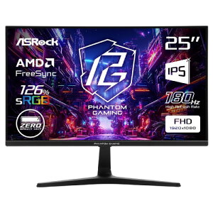Phantom Gaming PG25FFT 25�C���` �t��HD �Q�[�~���O���j�^�[ 180Hz 1ms(GTG) IPS