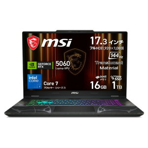 �Q�[�~���O�m�[�g Cyborg-17-B2RWFKG-6665JP [17.3�^ /Core 7 240H /RTX5060 /RAM:16GB /SSD:1TB /Windows 11 Home /�I�f�b�Z�C�O���C&�X�P���g��]