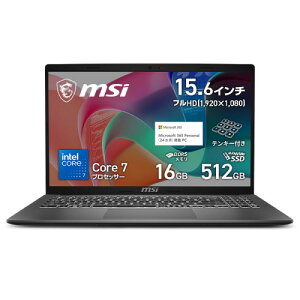 �m�[�gPC Modern-15-F1MXG-5609JP [15.6�^ /Core 7 150U /RAM:16GB /SSD:512GB /Windows 11 Home /Office OP�t /�v���`�i�O���C]