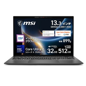 �m�[�gPC Prestige-13-AI+A3MG-2639JP [13.3�^ /Core Ultra 7 355 /RAM:32GB /SSD:512GB /Windows 11 Home /Office OP�t /�v���`�i�O���C]