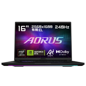 �Q�[�~���O�m�[�g AORUS MASTER 16 6ZJM6JPE64SP [16�^ /Ryzen 9 9955HX3D /RTX5090 /RAM:32GB /SSD:1TB /Windows 11 Pro /�u���b�N�O���[]