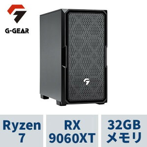 �Q�[�~���OPC G-GEAR GE7A-B262B/CP2 Ryzen7 5700X /RX9060XT(16GB��) /32GB������ /1TB SSD /WiFi+Bluetooth�Ή�