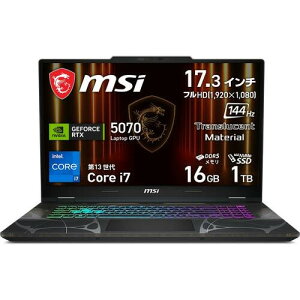 �Q�[�~���O�m�[�g Cyborg-17-B13WGKG-2759JP [17.3�^ /i7-13620H /RTX5070 /RAM:16GB /SSD:1TB /Windows 11 Home /�I�f�b�Z�C�O���C&�X�P���g��]