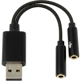 USBオーディオ変換ケーブル ヘッドフォン+マイク用 ADV-128
