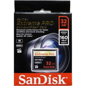 SDCFXPS-032G-X46 m32GB / CFJ[h / őǂݍݑx160MB/s / ő发ݑx150MB/s / UDMA7Ήn