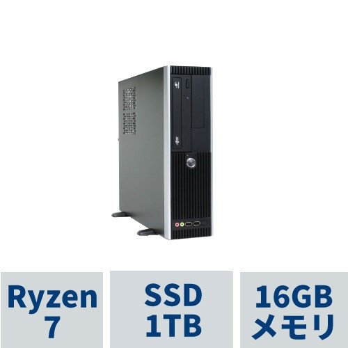 AeroSlim ( Ryzen7 5700G / 16GBメモリ / 1TB SSD(M.2 NVMe) / DVDマルチドライブ / Windows11 HOME) RS7A-B222BN/CP1：ツクモ 店