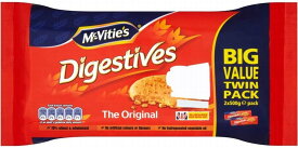 McVitie's Digestive Biscuits 225g x 2 マクビティ ダイジェスティブ ビスケット 2袋セット ティータイム クッキー お菓子 イギリス 人気 海外【英国直送品】