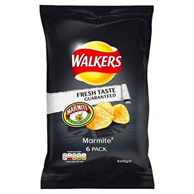 Walkers Crisps - Marmite (25gx6bags) ウォーカーズ ポテトチップス マーマイト味 25g × 6袋 イギリス スナック菓子 お菓子 (賞味期限: 製造日より12週間)