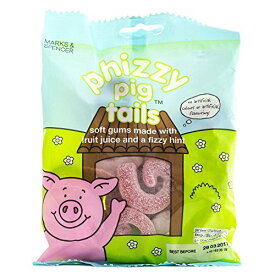 Marks & Spencer Percy Pigs Phizzy Pig Tails Fruity Soft Gums With A Fizzy Hint 2 X 170g Bags マークス アンド スペンサー パーシー シュワシュワ しっぽの フルーツソフトガミー 170g Bags x 2袋
