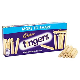 Cadbury White Chocolate Fingers 138g (Pack of 2) ホワイトチョコレートフィンガー138グラム (Cadbury) (x 2)