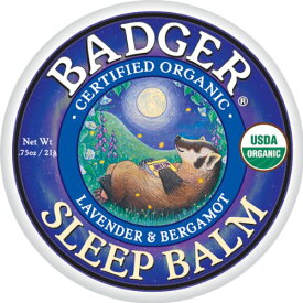 Badger Sleep Balm 21g バジャー リラックスバーム オーガニック エッセンシャルオイル配合 肌に優しい【英国直送】