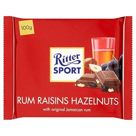 Ritter Sport Rum, Raisin & Hazelnuts Milk Chocolate 100g リッター スポーツ ラム酒 レーズン＆ヘーゼルナッツ ミルクチョコレート 100グラム