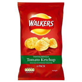 Walkers Crisps - Tomato Ketchup (6x25g) ポテトチップス - トマトケチャップ（ 6X25G ） (賞味期限: 製造日より12週間)