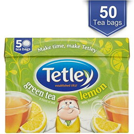 Tetley Green Tea with Lemon （テトレー　グリーンティー　レモンフレーバー）　50 bags x 2packs 【並行輸入品】【海外直送品】