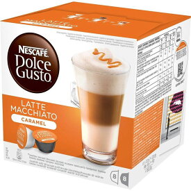 Nescafe Dolce Gusto Pack of 4 ネスカフェ ドルチェグスト(DOLCE GUSTO) Latte Macchiato CARAMEL - カプセル 8+8杯分×4箱 - 並行輸入品