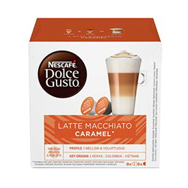 Coffee Capsules, Caramel Latte Macchiato, 1.93 oz., 16 per Box (並行輸入品)