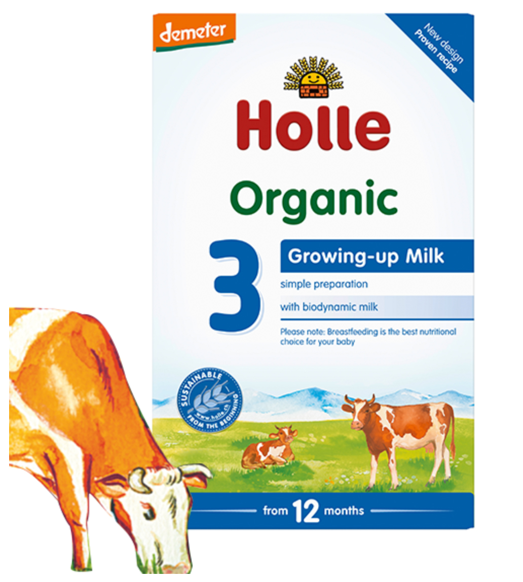 海外で人気のオーガニック赤ちゃんミルク Holle Organic NEW ARRIVAL Growing-up Baby Milk 3 x 4 boxes オーガニック 生後12ヶ月から 国際ブランド 赤ちゃんミルク 400g 粉ミルク 4箱セット ベビーミルク ホレ 英国直送