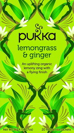 Pukka Organic Lemongrass and Ginger 20 Teabags (Pack of 4, Total 80 Teabags)