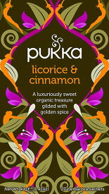 Pukka Organic Licorice and Cinnamon 20 Teabags (Pack of 4, Total 80 Teabags)