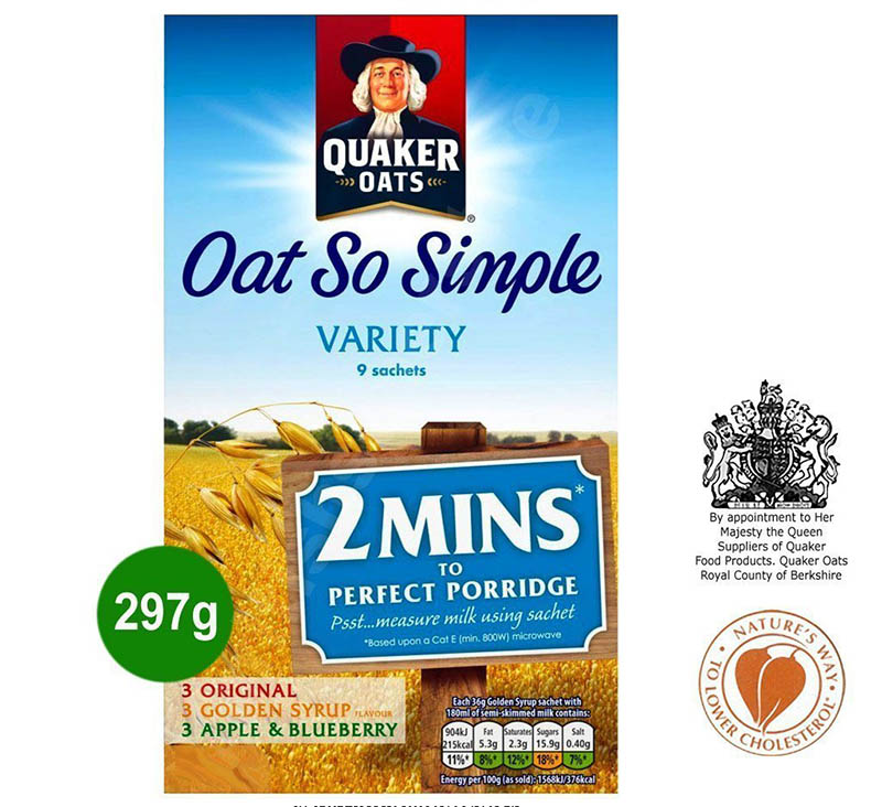 英国より直送します Quaker Oats - Oat Variety 297g So 新品未使用 最大72%OFFクーポン Simple