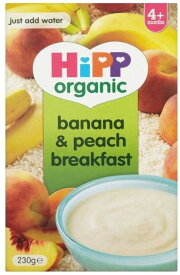 Hipp Organic Banana & Peach Breakfast 4mth+ (230g) 有機バナナと桃の朝食 生後4ヶ月から