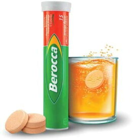 Berocca Vitamin 15 tablets ベロッカ ビタミンサプリメント ビタミンB群 ビタミンC ミネラル配合 発泡性 オレンジ味 15錠