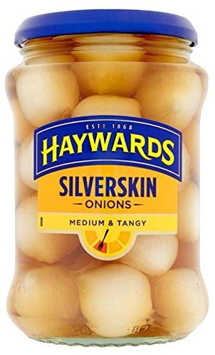 正規逆輸入品 英国からお取り寄せ Haywards Medium 定番の人気シリーズPOINT(ポイント)入荷 Tangy Onions Silverskin 400g