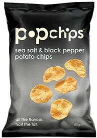 塩＆こしょう ポップ ポテトチップス Popchips Salt & Pepper Popped Potato Crisps 85g [並行輸入品]