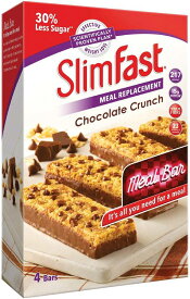 SlimFast Meal Replacement Bar Chocolate Crunch (4x Box of 4, Total 16 Bars) by SlimFast