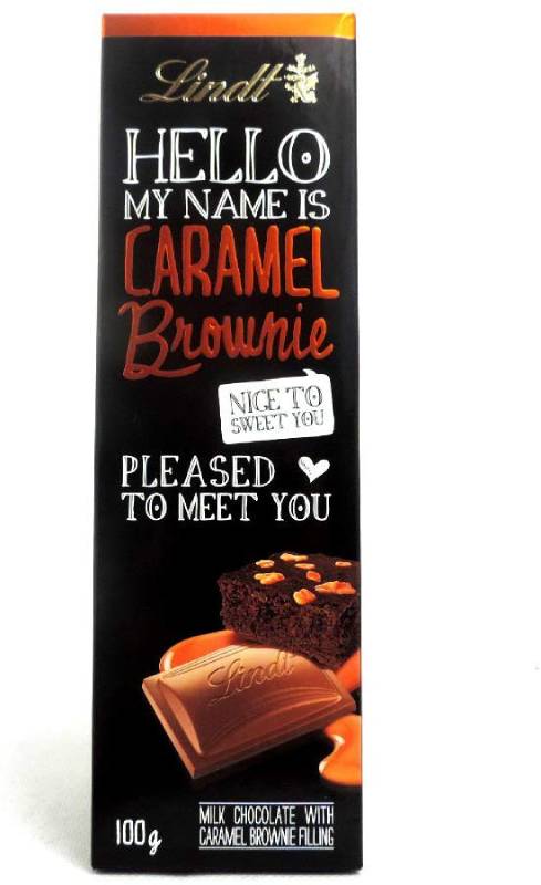 英国からお取り寄せ 【SALE／57%OFF】 Lindt 休み - Hello Caramel Brownie 100g 12 Case of