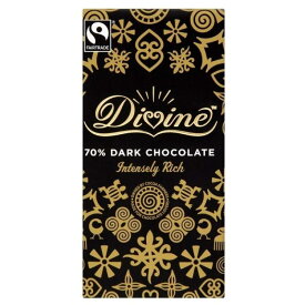 Divine Fairtrade Dark Chocolate - 70% Cocoa (100g) フェアトレード ダークチョコレート 0％のココア（ 100グラム）