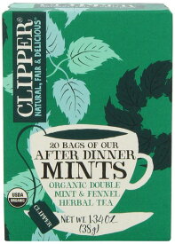 Clipper Peppermint Tea 20bags (Pack of 6) クリッパー ペパーミント ハーブティー オーガニック 食後向け ミントティ 20袋 x 6箱